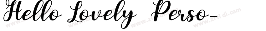 Hello Lovely   Perso字体转换